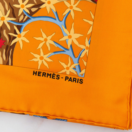 Hermès Silk Axis Mundi Silk Scarf