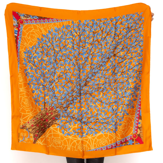 Hermès Silk Axis Mundi Silk Scarf