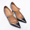 Hermès Tri Colour Black Grey Caramel Leather Heel Shoes