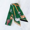 Hermes Emerald Green Cavalcades Silk Twilly