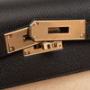**UNUSED** Hermes Kelly 28 Black Epsom Sellier Permabrass Hardware Bag