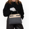 **UNUSED** Hermes Kelly 28 Black Epsom Sellier Permabrass Hardware Bag