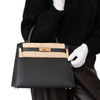 **UNUSED** Hermes Kelly 28 Black Epsom Sellier Permabrass Hardware Bag
