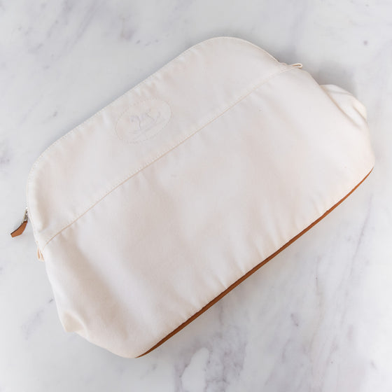 Hermès Bolide Ecru Fabric Pouch