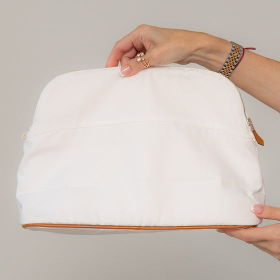 Hermès Bolide Ecru Fabric Pouch