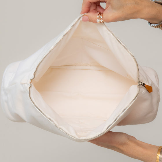Hermès Bolide Ecru Fabric Pouch