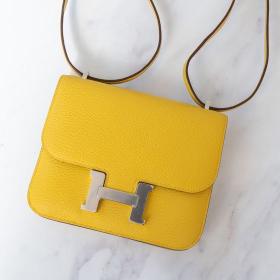 Hermes Constance III 18 Miroir Chevre Jaune De Naples 2025