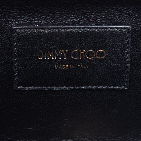 Jimmy Choo Ellipse Soft Gold Glitter Clutch Bag