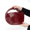 Khaite Olivia Burgundy Patent Leather Bag