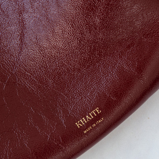Khaite Olivia Burgundy Patent Leather Bag