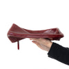 Khaite Olivia Burgundy Patent Leather Bag