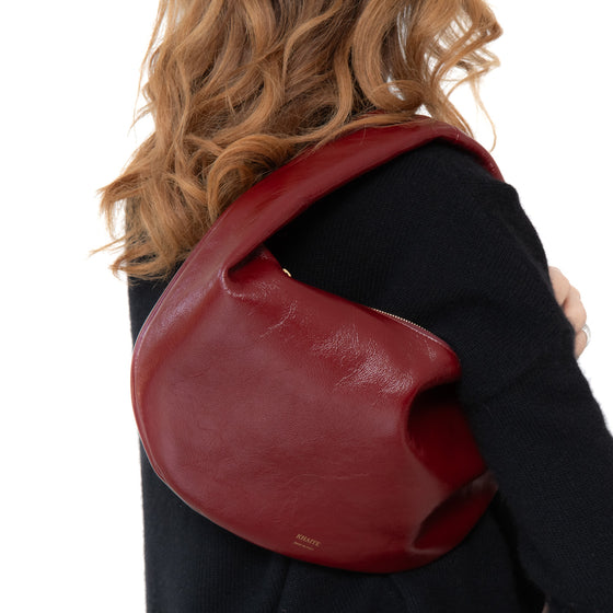 Khaite Olivia Burgundy Patent Leather Bag