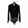 L'agence Kallie Velvet And Stretch Jersey Bodysuit