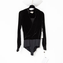  L'agence Kallie Velvet And Stretch Jersey Bodysuit