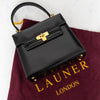 Launer London Black Leather Handbag