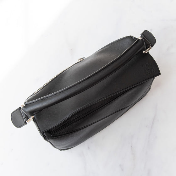 Loewe Black Puzzle Medium Leather Shoulder Bag