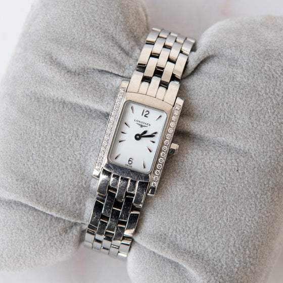 Longines Dolce Vita Square Ladies Watch Diamond Bezel