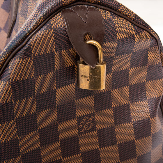 Louis Vuitton Speedy 30 Damier Ebene Tote Bag