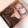 Louis Vuitton Damier Clapton Ebene Leather Magnoli Pink Backpack