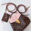 Louis Vuitton Damier Clapton Ebene Leather Magnoli Pink Backpack