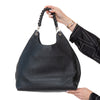 Louis Vuitton Carmel Black Mahina Leather Hobo Bag Carry top