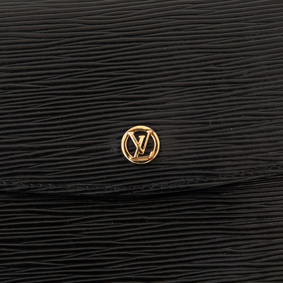 Louis Vuitton Black Epi Leather Montaigne Clutch Bag