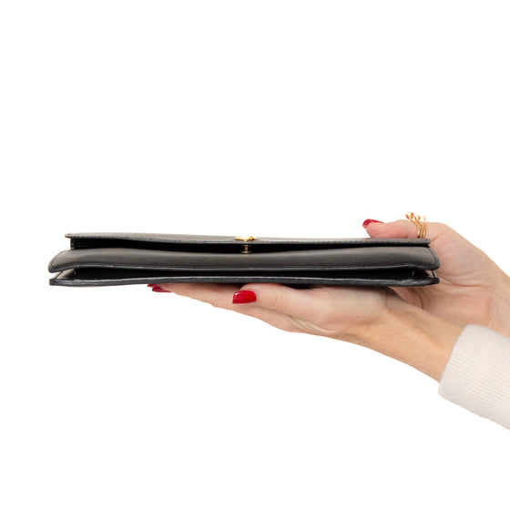 Louis Vuitton Black Epi Leather Montaigne Clutch Bag