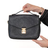 Louis Vuitton Black Pochette Metis Empreinte Leather Bag