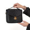 Louis Vuitton Black Pochette Metis Empreinte Leather Bag
