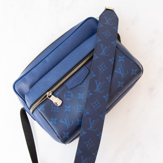 Louis Vuitton Blue Cobalt Monogram Coated Canvas And  Taigarama  Outdoor Messenger Bag