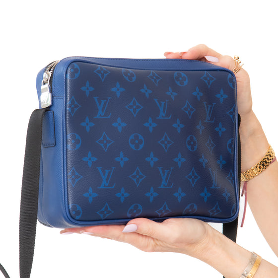 Louis Vuitton Blue Cobalt Monogram Coated Canvas And  Taigarama  Outdoor Messenger Bag