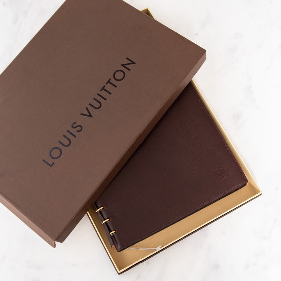Louis Vuitton Brown Leather Notepad
