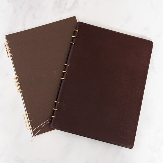Louis Vuitton Brown Leather Notepad