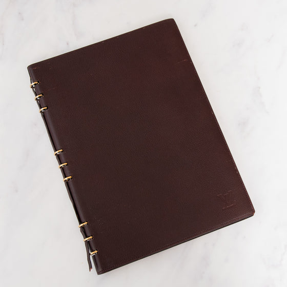 Louis Vuitton Brown Leather Notepad