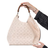 Louis Vuitton Carmel Cream Mahina Leather Hobo Bag.