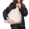 Louis Vuitton Carmel Cream Mahina Leather Hobo Bag.