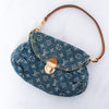 Louis Vuitton Blue Denim Monogram Mini Pleaty Bag