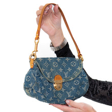  Louis Vuitton Blue Denim Monogram Mini Pleaty Bag