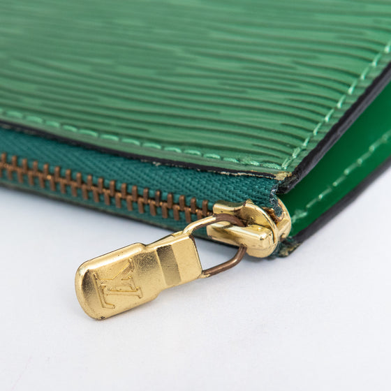 Louis Vuitton Epi Green Pouch Pochette Accessory