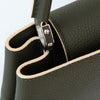 Louis Vuitton Khaki Capucines MM Leather Bag
