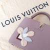 Louis Vuitton Lilac Capucines BB Leather Bag Applique Flower
