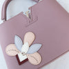 Louis Vuitton Lilac Capucines BB Leather Bag Applique Flower