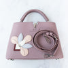 Louis Vuitton Lilac Capucines BB Leather Bag Applique Flower
