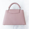 Louis Vuitton Lilac Capucines BB Leather Bag Applique Flower