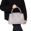 Louis Vuitton Capucines MM Grey Taurillon Leather Bag