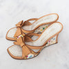 Louis Vuitton Takashi Murakami Multicolore Blanc Bow Wedge Sandals