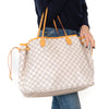 Louis Vuitton Rose Beige Damier Ebene Neverfull GM Bag