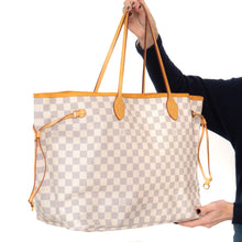  Louis Vuitton Rose Beige Damier Ebene Neverfull GM Bag