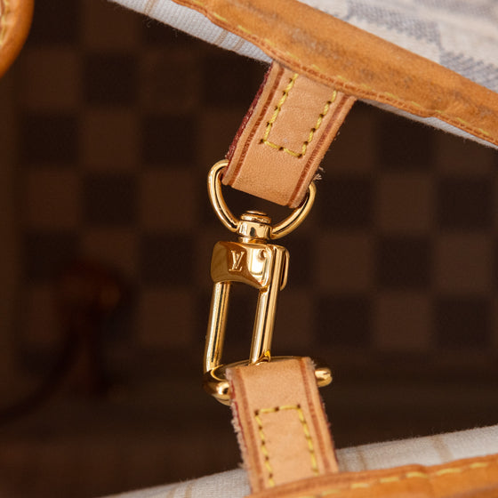 Louis Vuitton Rose Beige Damier Ebene Neverfull GM Bag