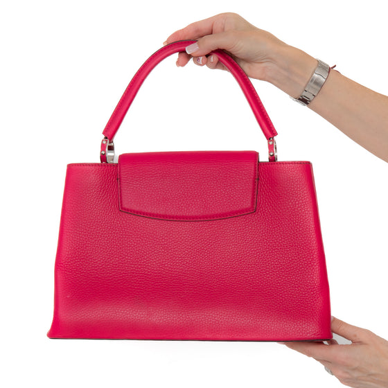 Louis Vuitton Capucines MM Fuchsia Taurillon Bag